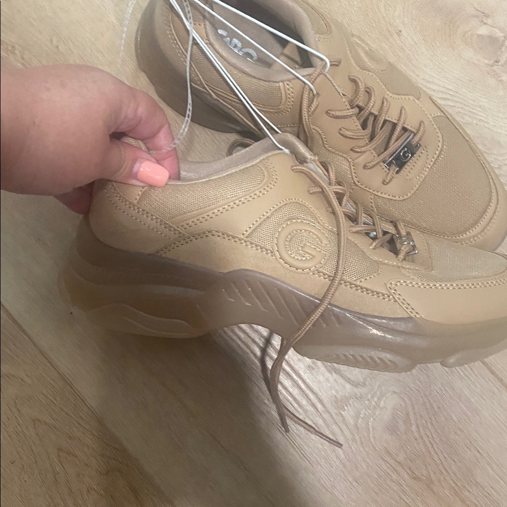 Women’s GBG Los Angeles Tan sneakers. New without box. Size 10